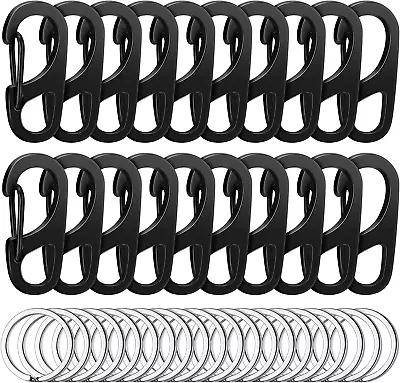 40 Pieces Mini Carabiner Clip Tiny Keychain Carabiner Mini Keyring For Backpack • $12.79