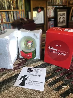 2011 Disney Collectible Snowglobe Snow Globe Mickey Mouse Christmas Free Ship! • $11.99