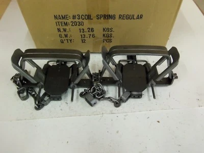 $43.95 • Buy 2  Bridger # 3  Coil Spring Traps Beaver Otter Coyote Bobcat Trapping 