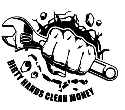 Clean Hands Dirty Money Blue Collar Wrench Premium Vinyl Decal • $7.99