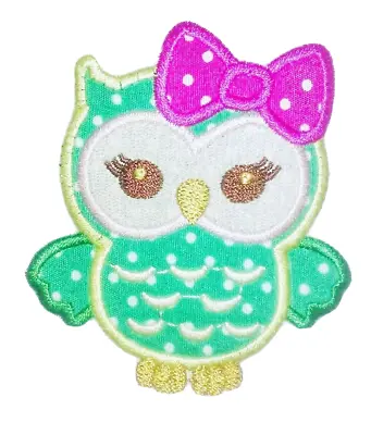 $6.64 • Buy Owl Patch Green Woodland Bird Embroidered Iron On Applique 2.50  X 2.50 