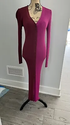 $65 • Buy Staud Shoko Colorblock Sweater Dress 2 Colors Pink Sz M Retail $165
