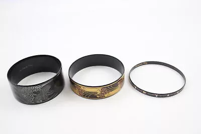 Michaela Frey Bangles Enamel Floral Deco Inspired Signed Branded X 3 • £0.99