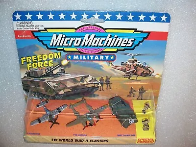 Micro Machines Set #12 WORLD WAR II CLASSICS Military Set M4A3 Sherman Tank + • $42.90