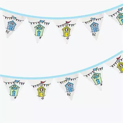 Nautical Fabric Bunting Beachut Garland 186cm - Seaside & Nautical Decorations • £12.99