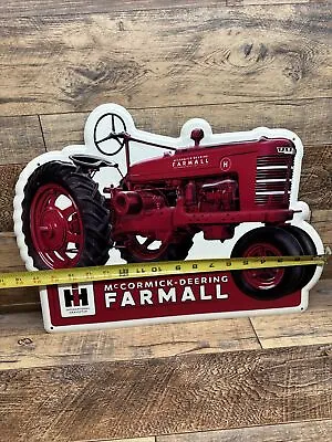 Farmall IH Tractor Tin Sign Mccormick Deering Farm Country Vintage Style NEW • $32.49