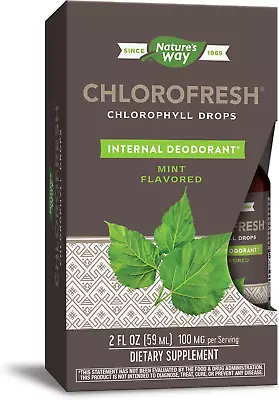 Nature's Way Chlorofresh Liquid Chlorophyll Concentrate Drops Mint 2 Fl. Oz. • $21.44