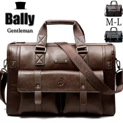 Mens Briefcase Bags Laptop Business Handbags Genuine Leather Shoulder Bags  • $89.99