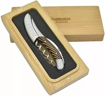 Laguiole En Aubrac Sommelier Corkscrew- Samba Wood Yellow Veins Handle Brushed • £161.48