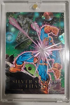 1992 Marvel Masterpieces Silver Surfer Vs Thanos Battle Spectra Etch #2-D Chase • $10.99