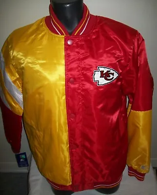 Chiefs Jacket Kansas City Starter Snap Down 50/50 Jacket 3X 4X 5X 6X • $125