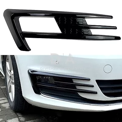 Gloss Black Front Bumper Fog Light Grill Trim Upgrade For VW Golf 7 MK7 2013-17 • $49.72