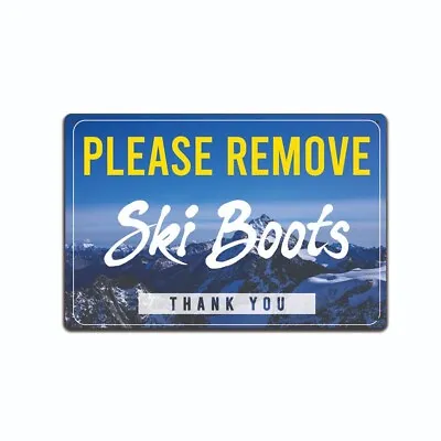 $14.95 • Buy Tin Sign For Skiing Ski Shop Condo Cabin Lodge Wall Decor  Metal Sign 12 X 8 In.