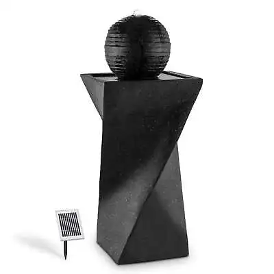 £142.99 • Buy Solar Garden Fountain Sphere Water Feature Pump LED 200 L / H LED 2W Stand Black