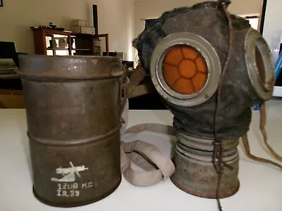 WW1 German Gas Mask And Container With Spare Lenses • $1000