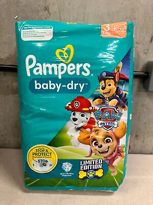 Pampers Limited Edition Paw Patrol Baby Dry Nappies -  Size 3 - 78 Pack • £12.95