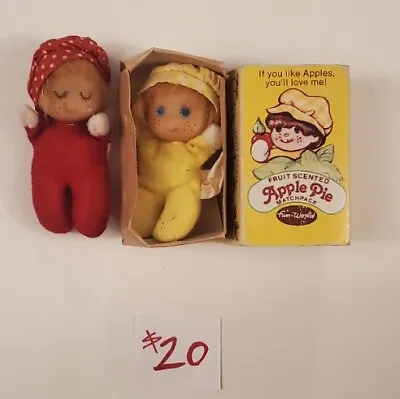 #308 - Vintage Fun World Fruit Scented Matchpack Pocket Dolls Box • $20