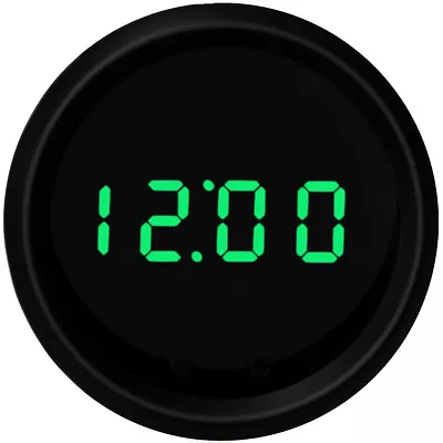 2 1/16  Universal Automotive Digital Clock Green LED Gauge With Black Bezel  • $56.95