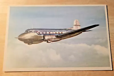 Postcard Twin Engined SAS Aircraft Saab Scandia With 32 Seats • $4.75