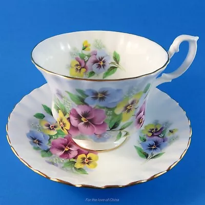 Royal Albert Colorful Pansies Tea Cup And Saucer Set • $14.72