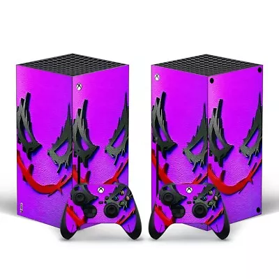 Xbox Series X Skin Purple Joker Grin Sticker Decal Vinyl Wrap For Console • $17.49