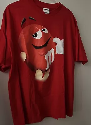 M&M Candy Short Sleeve Mens XL Large Red M & M Character Shirt • $11