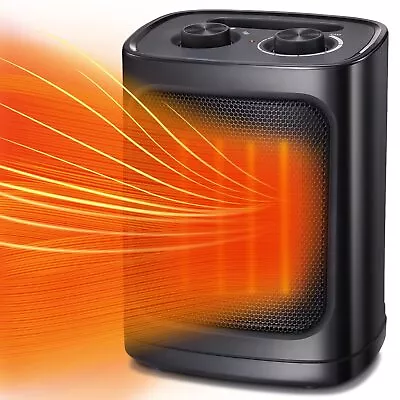 $36.54 • Buy Portable Electric Ceramic Space Heater Fan Adjustable Thermostat 1500W For Room