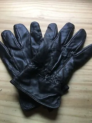 VTG Thinsulate Insulation Genuine Soft Leather Gloves Dark Brown Size Men's L • $15.99