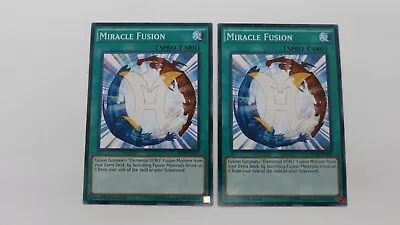 2x MIRACLE FUSION SPELL SDHS-EN024   1ST EDITION COMMON YUGIOH NM / UNPLAYED • $2.99