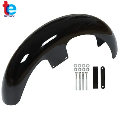 Vivid Black 21  Wrap Front Fender Fit For Touring Electra Street Glide Baggers • $89.28