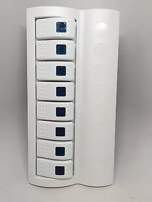 $45.99 • Buy PactradeMarine White Switch Panel 8Gang BlueLED Indicator Rocker Circuit Breaker