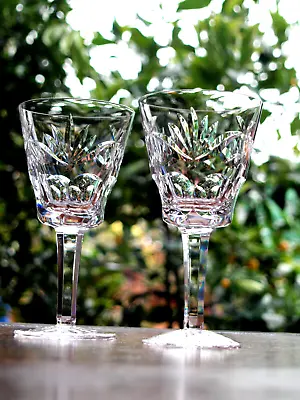 Waterford Crystal Ashling Claret Wine Glasses Pair Vintage Made In Ireland • £50