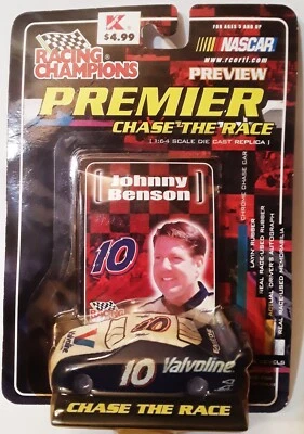 $9.89 • Buy Johnny Benson,1:64,NASCAR Racecar W/Car Cover,Stand & Trading Card,UNOPENED,2001
