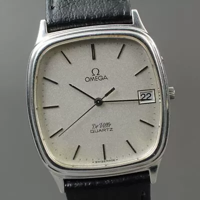 New Batt◆N MINT++◆ Vintage Omega DeVille Cal 1332 Date QZ Men's Watch From... • $586.18