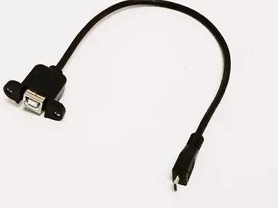 $5.99 • Buy 1x Micro USB Male To USB 2.0 B Female Socket Printer Panel Mount Connector Cable