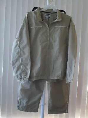 Men's Wind Suit Jacket Pants Tan Merrill & Forbes Sportswear 3XL • $8.99