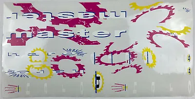 Old School Bmx Decals Stickers 92 Haro Master Decal Whte Magenta Yellow On Clear • $65