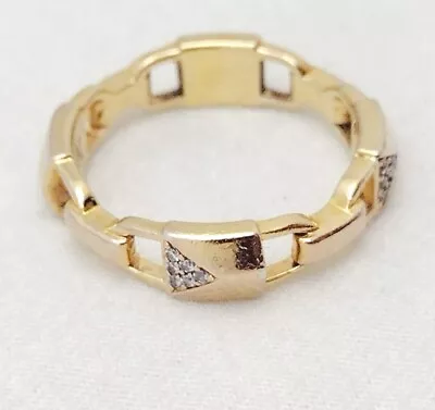 Michael Kors 925 Gold Over Sterling Silver Size 8 Pre-owned Ring • $29.99