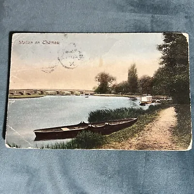 Vintage Postcard Walton On Thames 1906 Ab • £0.99