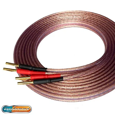 Van Damme UP-LCOFC 2 X 2.50mm² Pure Copper Speaker Cable 268-502-000 Terminated • £16.95