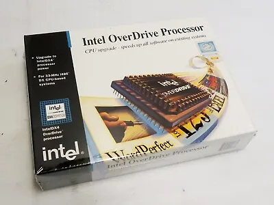 Intel OverDrive Processor DX4ODPR100 SZ959 BOXED CPU NEVER USED SEALED PACK! • $420