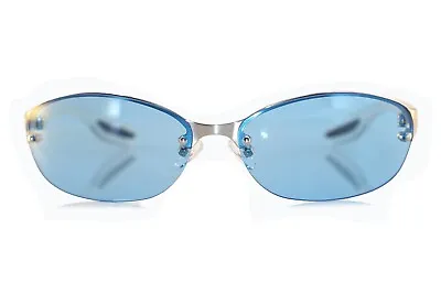 Semi-Rimless Color Tinted Clear Wrap Sunglasses • $24.99