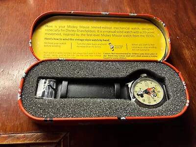 Disney Mickey Mouse Limited Edition Shareholders Mechanical Watch *1933 Reprint* • $450