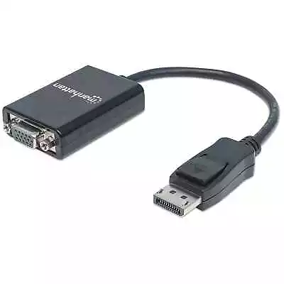 Manhattan DisplayPort To VGA HD15 Converter Cable 15cm Male To Female Active ... • £33.31