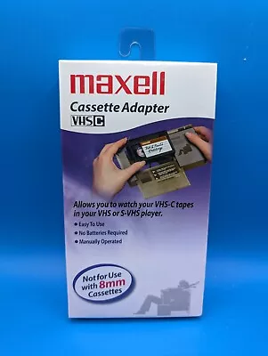 Maxell Cassette Adapter Video VHS - C New Sealed Adapter Cassette Vhs-C • $50
