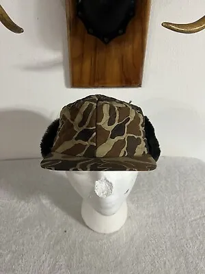 Vintage Younglin Camo Trapper Cap Size M Thermal Hat Hunting Thinsulate 3M • $25