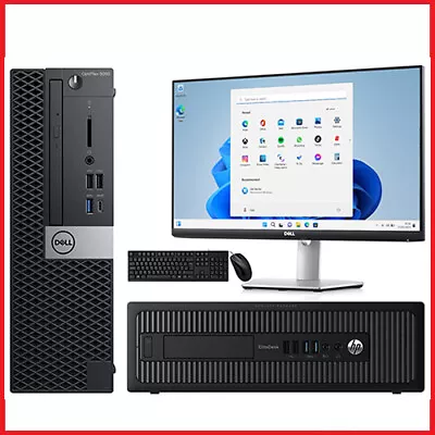 Dell HP PC Computer Bundle With Monitor -  Lot - I3 I5 I7 CPU + SSD & Windows 11 • £109.85