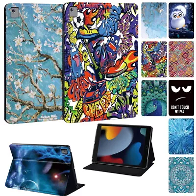 Printed Pattern PU Leather Stand Tablet Cover Case For Apple IPad/Air/mini/Pro • £7.43