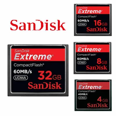 8GB 16GB 32GB SanDisk Extreme CF Memory Card CompactFlash 60MB/s UDMA Genuine • $26.61