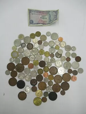 £19.99 • Buy Coins Collection Mixed Lot Of Foreign, Domestic & Vintage Coins + Note T2590